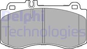 Delphi LP2304 - Тормозные колодки, дисковые, комплект parts5.com