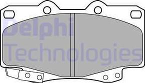 Delphi LP2242 - Тормозные колодки, дисковые, комплект parts5.com