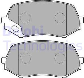 Delphi LP2208 - Тормозные колодки, дисковые, комплект parts5.com