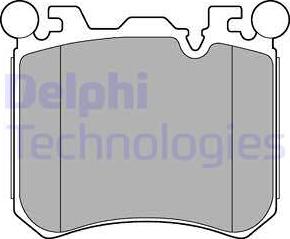 Delphi LP2287 - Тормозные колодки, дисковые, комплект parts5.com