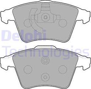 Delphi LP2225 - Тормозные колодки, дисковые, комплект parts5.com