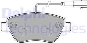 Delphi LP2276 - Тормозные колодки, дисковые, комплект parts5.com