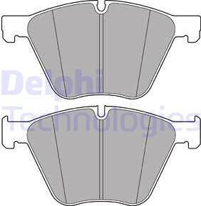 Delphi LP2707 - Тормозные колодки, дисковые, комплект parts5.com