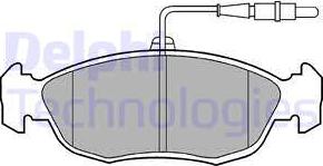 Delphi LP793 - Тормозные колодки, дисковые, комплект parts5.com