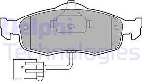 Delphi LP781 - Тормозные колодки, дисковые, комплект parts5.com