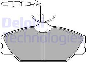 Delphi LP788 - Тормозные колодки, дисковые, комплект parts5.com