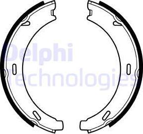 Delphi LS1958 - Комплект тормозов, ручник, парковка parts5.com