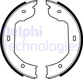 Delphi LS1920 - Комплект тормозных колодок, барабанные parts5.com