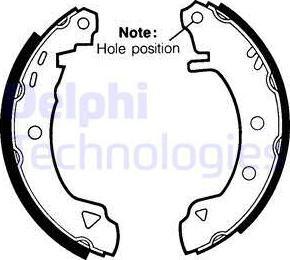 Delphi LS1402 - Комплект тормозных колодок, барабанные parts5.com