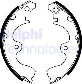 Delphi LS1638 - Brake Shoe Set parts5.com