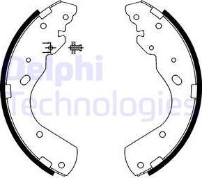 Delphi LS1897 - Комплект тормозных колодок, барабанные parts5.com