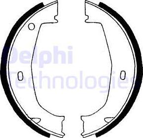 Delphi LS1851 - Комплект тормозных колодок, барабанные parts5.com