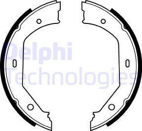 Delphi LS1857 - Комплект тормозов, ручник, парковка parts5.com