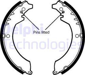 Delphi LS1359 - Комплект тормозных колодок, барабанные parts5.com