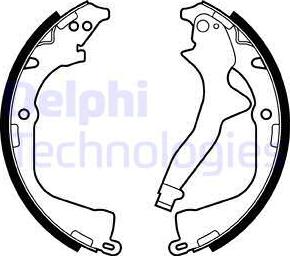 Delphi LS2056 - Комплект тормозных колодок, барабанные parts5.com