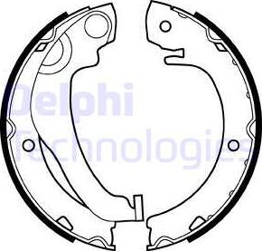 Delphi LS2020 - Brake Shoe Set parts5.com