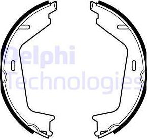 Delphi LS2144 - Комплект тормозных колодок, барабанные parts5.com