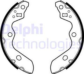 Delphi LS2156 - Комплект тормозных колодок, барабанные parts5.com