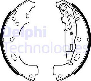 Delphi LS2167 - Комплект тормозных колодок, барабанные parts5.com