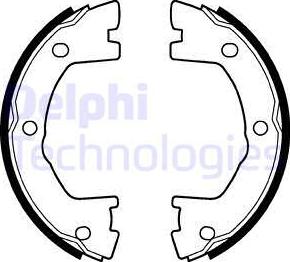 Delphi LS2115 - Комплект тормозных колодок, барабанные parts5.com