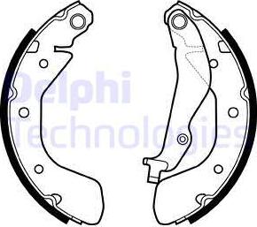 Delphi LS2134 - Комплект тормозных колодок, барабанные parts5.com