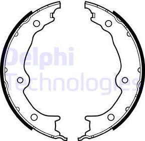 Delphi LS2130 - Комплект тормозных колодок, барабанные parts5.com