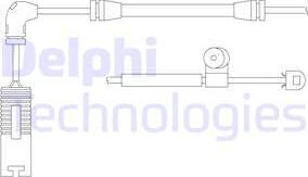 Delphi LZ0150 - Сигнализатор, износ тормозных колодок parts5.com