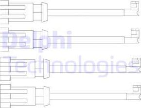 Delphi LZ0189 - Сигнализатор, износ тормозных колодок parts5.com