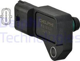 Delphi PS10121 - Датчик, давление во впускной трубе parts5.com