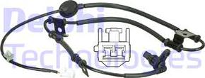 Delphi SS20509 - Датчик ABS, частота вращения колеса parts5.com