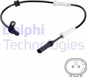 Delphi SS20755 - Датчик ABS, частота вращения колеса parts5.com