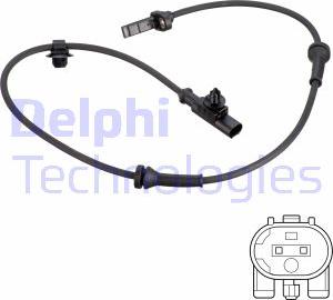 Delphi SS20786 - Датчик ABS, частота вращения колеса parts5.com