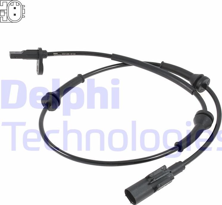 Delphi SS21265-12B1 - Датчик ABS, частота вращения колеса parts5.com