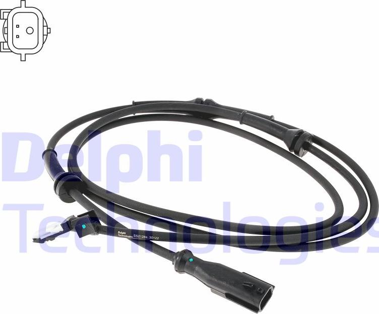 Delphi SS21284-12B1 - Датчик ABS, частота вращения колеса parts5.com