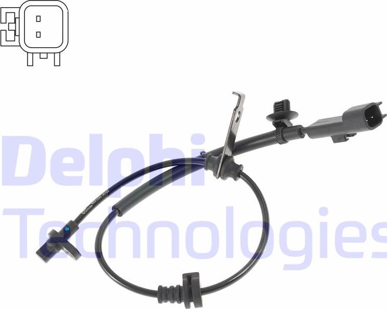 Delphi SS21234-12B1 - Датчик ABS, частота вращения колеса parts5.com