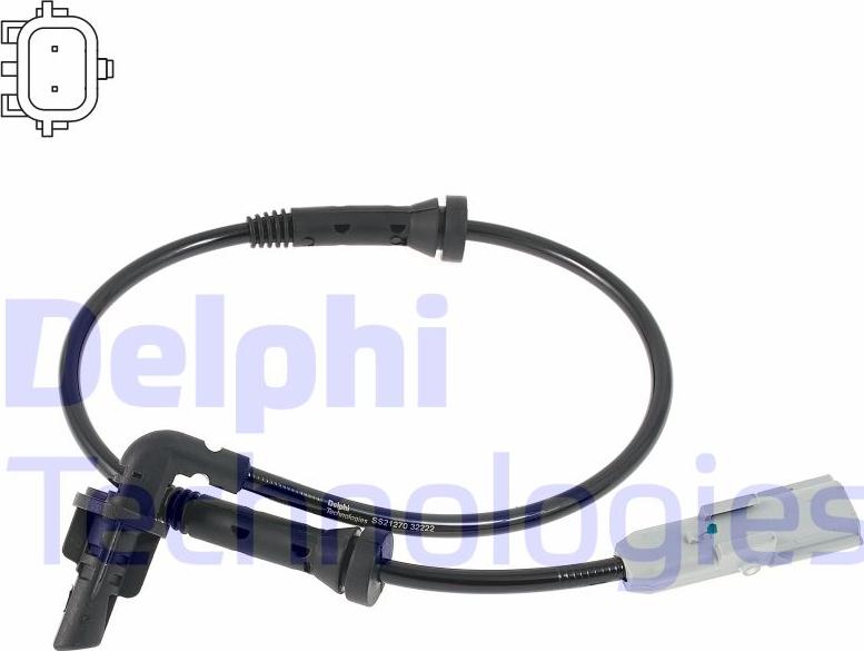 Delphi SS21270-12B1 - Датчик ABS, частота вращения колеса parts5.com