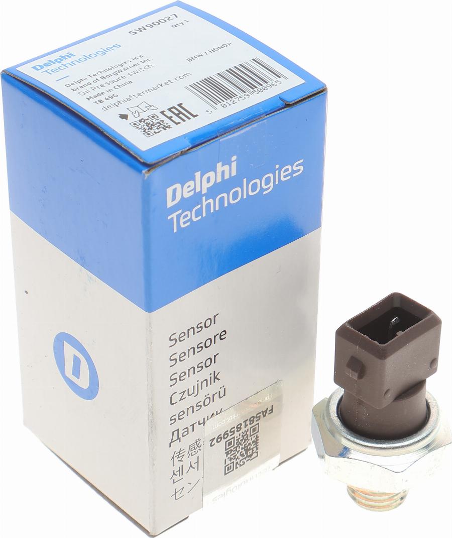 Delphi SW90027 - Датчик, давление масла parts5.com