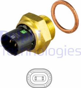 Delphi TS10483 - Датчик, температура охлаждающей жидкости parts5.com