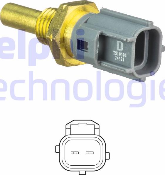 Delphi TS10506 - Датчик, температура охлаждающей жидкости parts5.com