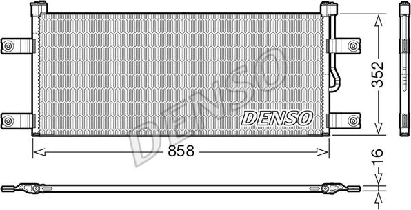 Denso DCN99069 - Конденсатор кондиционера parts5.com