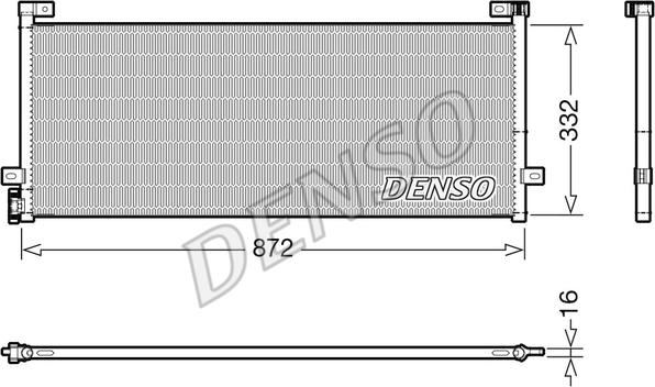 Denso DCN99072 - Конденсатор кондиционера parts5.com