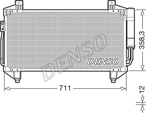 Denso DCN45011 - Конденсатор кондиционера parts5.com