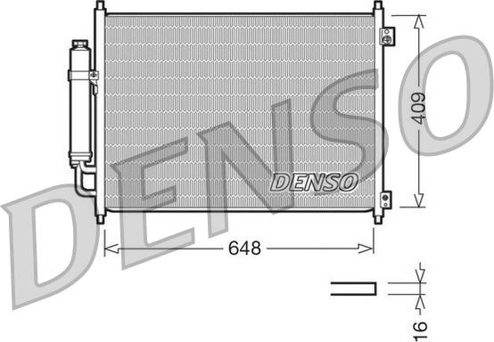 Denso DCN46001 - Конденсатор кондиционера parts5.com