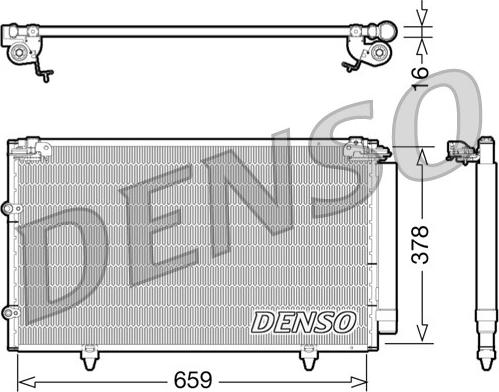 Denso DCN51003 - Конденсатор кондиционера parts5.com