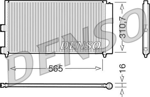 Denso DCN09070 - Конденсатор кондиционера parts5.com