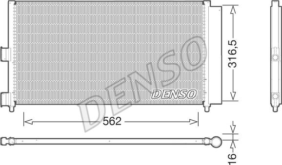 Denso DCN09072 - Конденсатор кондиционера parts5.com