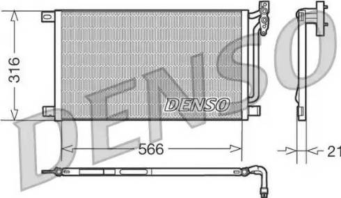 Denso DCN05003 - Конденсатор кондиционера parts5.com