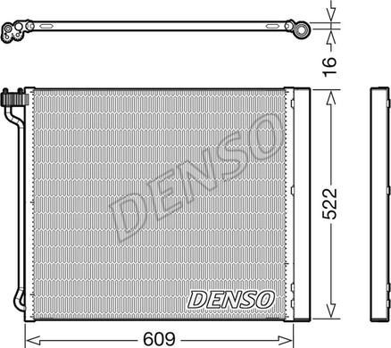 Denso DCN05034 - Конденсатор кондиционера parts5.com