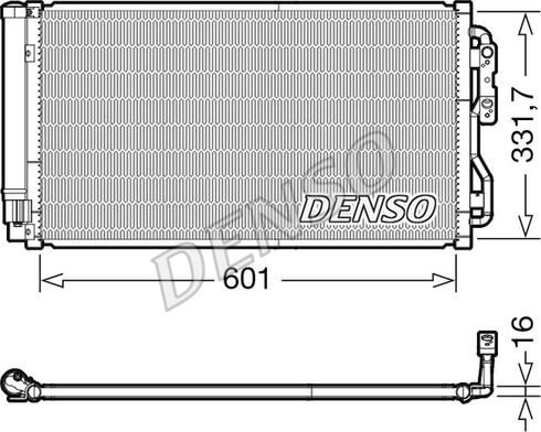 Denso DCN05033 - Конденсатор кондиционера parts5.com