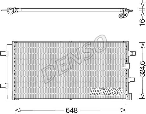 Denso DCN02044 - Конденсатор кондиционера parts5.com